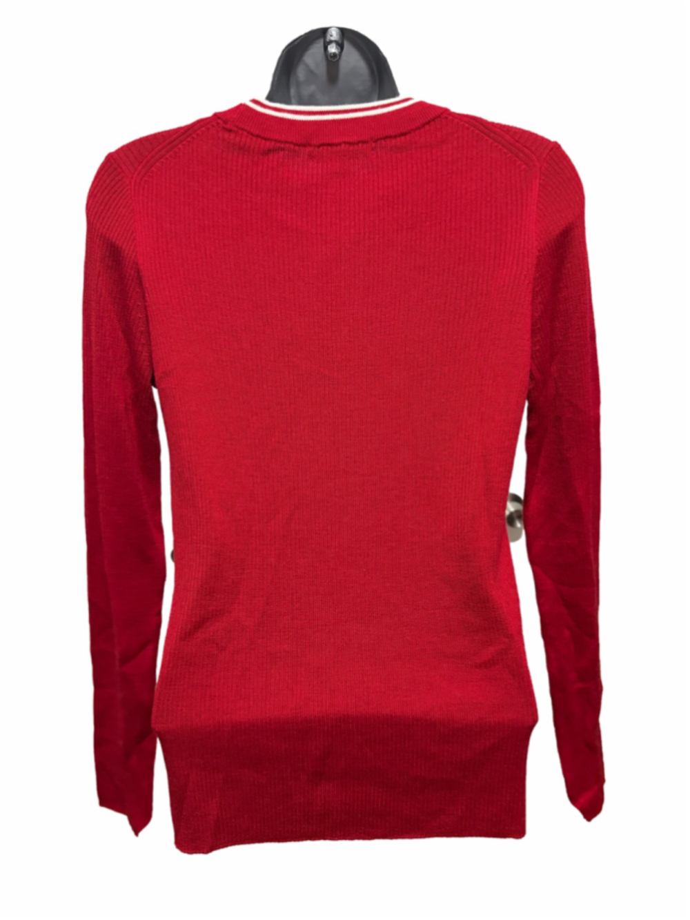 NWT Madewell Double Layered Crewneck in Merino-Silk Blend Size medium in red - Picture 7 of 10